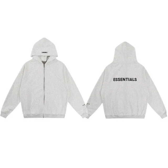 Fear of God Essentials Zip-Up Hoodie Essentials Logo