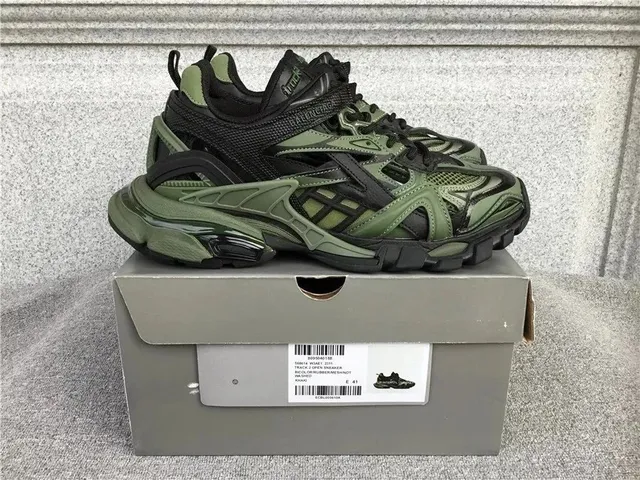 Balenciaga Triple S Olive Green Black