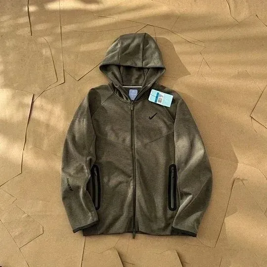 Nike Tech Fleece Hoodie Olive Grey