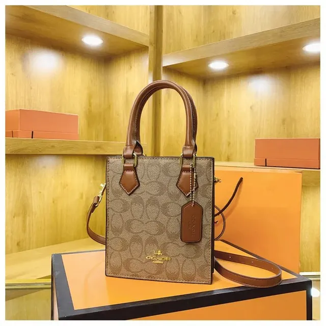 Coach Top Handle Bag Signature Canvas