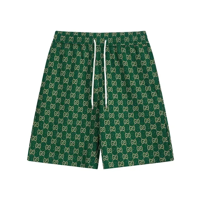 Gucci GG Logo Shorts Green Beige Monogram