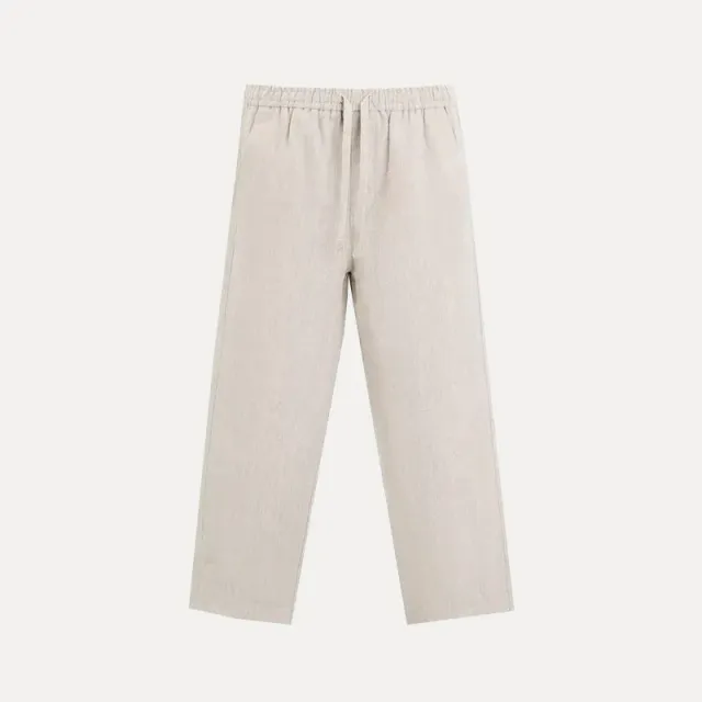 Drawstring Trousers Light Linen Blend
