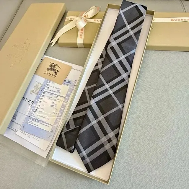 Burberry Check Silk Tie Classic Check Black/Grey