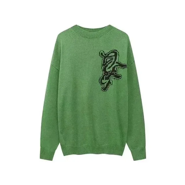 Knit Sweater Embroidered Logo