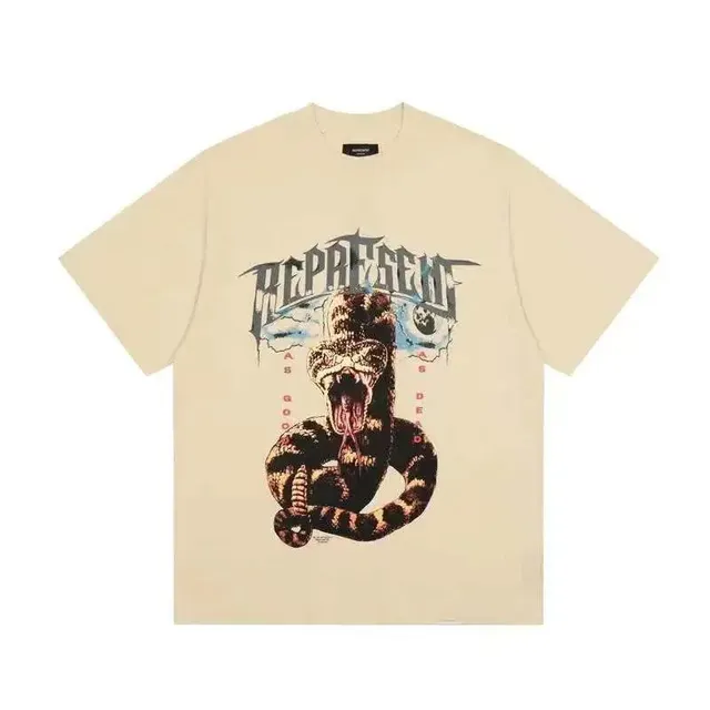 Represent Graphic Tee As Good As Dead Snake Print
