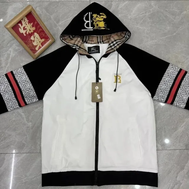 Burberry Hooded Windbreaker Monogram Stripe
