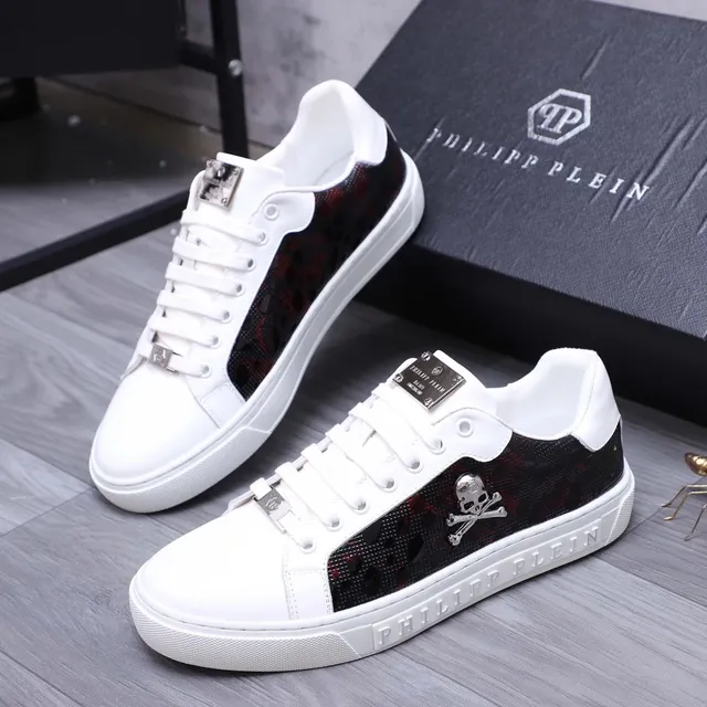Philipp Plein Skull Sneaker Leopard Print
