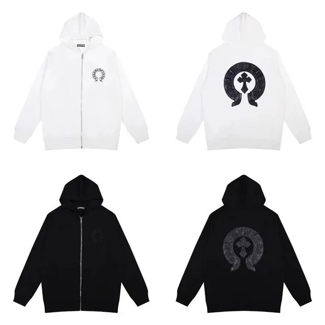 Chrome Hearts Zip-Up Hoodie Cross Logo