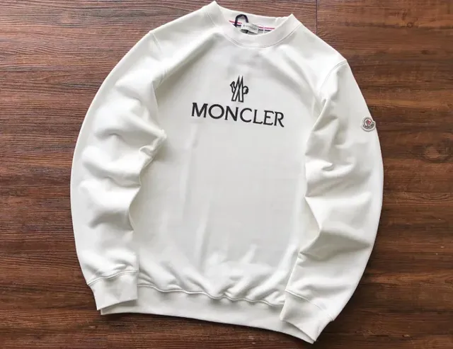 Moncler Crewneck Sweatshirt Logo Print White