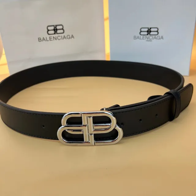 Balenciaga BB Belt Silver Buckle