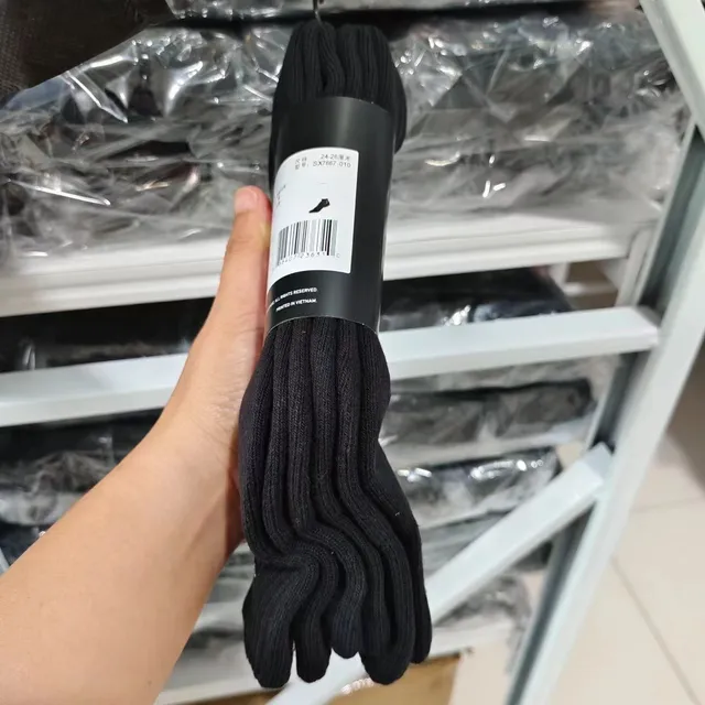 毛巾底中筒黑色