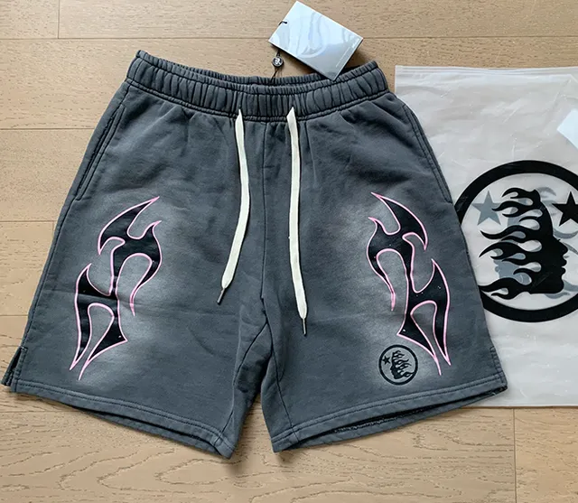 Hellstar Flame Shorts Oversized Graphic