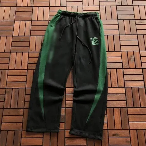 Hellstar Track Pants Green Stripe