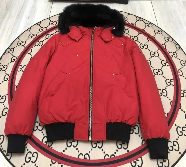 Gucci Puffer Jacket Fur-Trimmed Hood