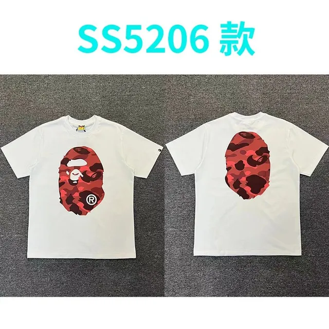 BAPE Shark Hoodie Tee Red Camo Ape Head