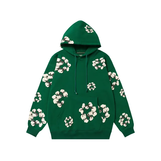 Balenciaga Cotton Hoodie Cotton Flower Print