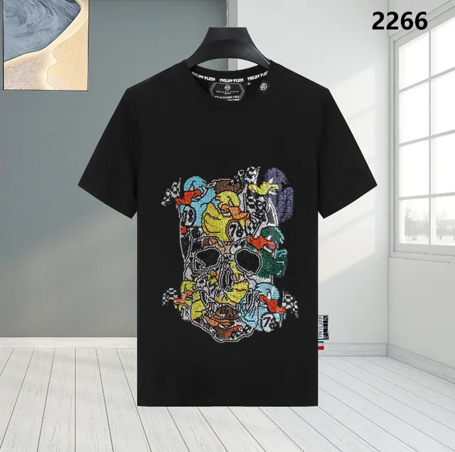 Philipp Plein Graphic T-Shirt Crystal Skull Print