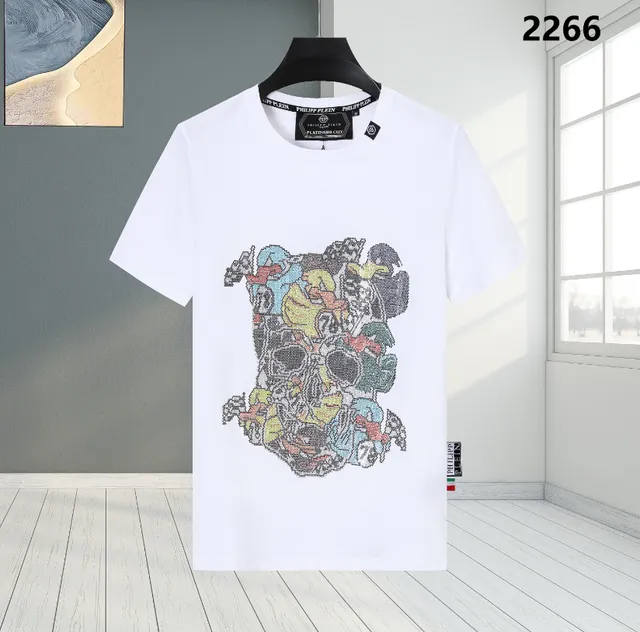 Philipp Plein Graphic T-Shirt Crystal Skull Print