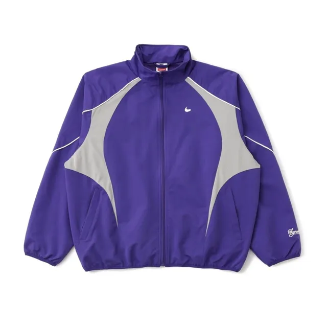 Supreme × Nike Windrunner Jacket Purple/Grey