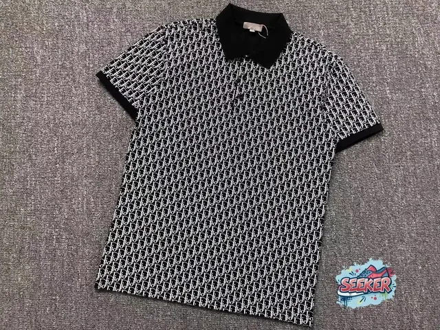 Dior Polo Shirt Oblique Logo Print
