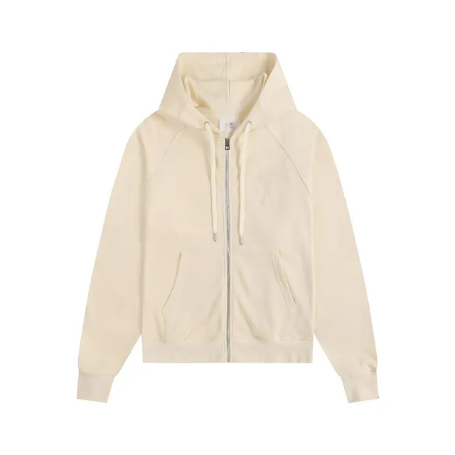 Amiri Zip-Up Hoodie Heart Embroidery