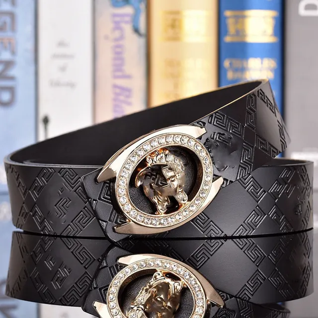 17 # Gold Buckle+Antique Medusa Black