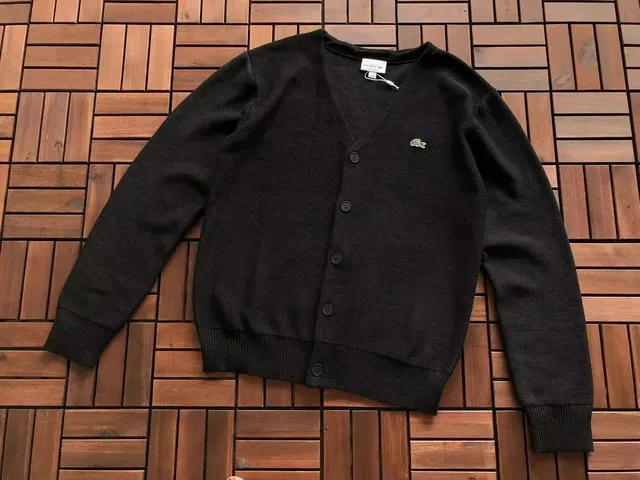 Lacoste V-Neck Cardigan Classic Croc Logo