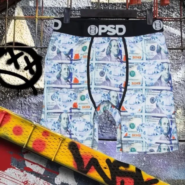 PSD Boxer Brief Hundred Dollar Bill Print