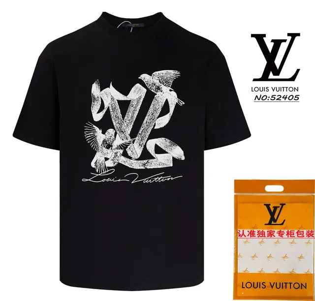 Louis Vuitton Graphic T-Shirt Birds and Monogram Print
