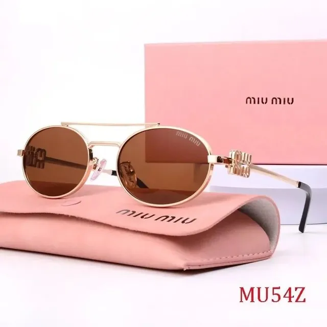 Miu Miu MU54Z Oval Metal Sunglasses
