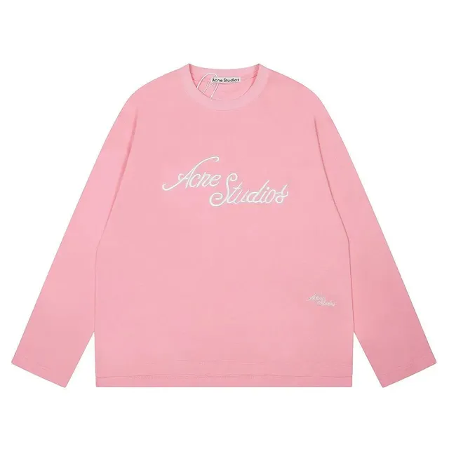 Acne Studios Long-Sleeve Crewneck Embroidered Logo