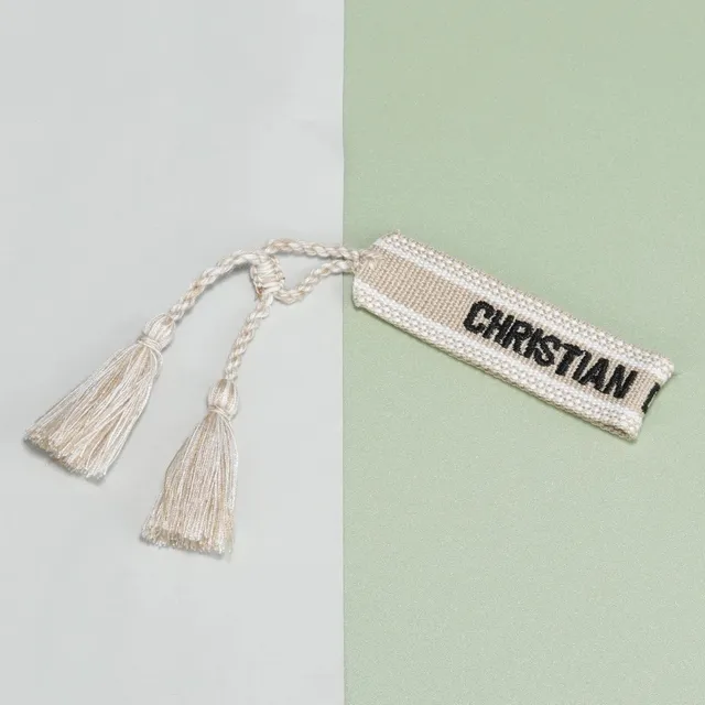 Dior Logo Tag Beige and White