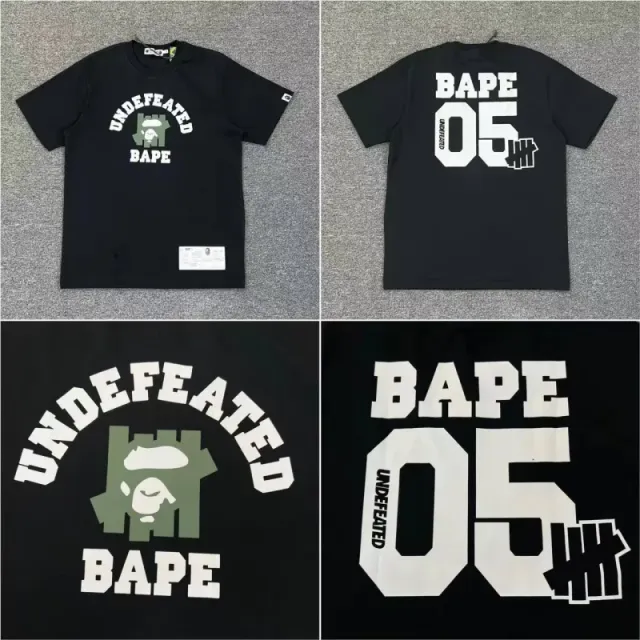 Graphic Tee Undefeated x BAPE Collaboration