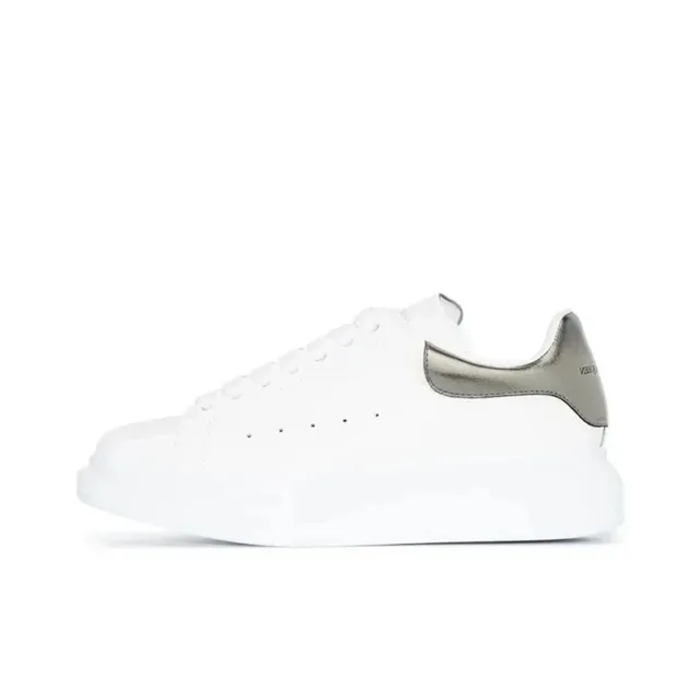 Alexander McQueen Oversized Sneaker White Metallic Heel