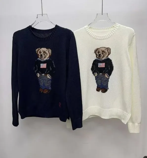 Polo Ralph Lauren Polo Bear Sweater Embroidered Bear with Flag