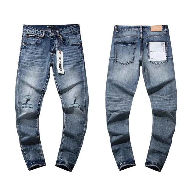 Purple Brand Slim Fit Jeans Distressed Wash