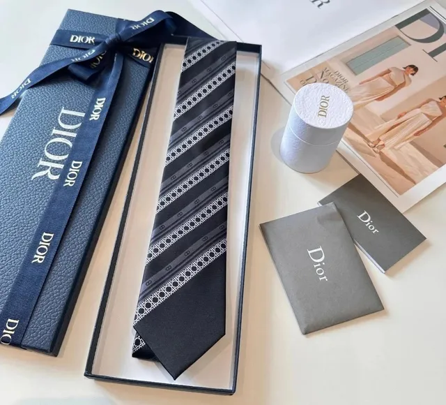 Dior Necktie Oblique Logo Stripe