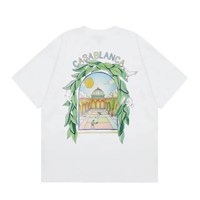 Graphic Tee Casablanca Tennis Court Print