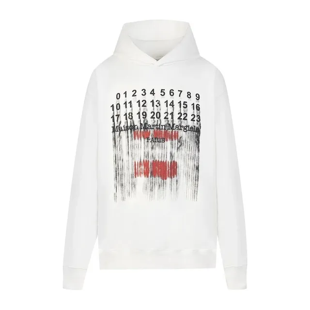 Maison Margiela Hooded Sweatshirt Number Print