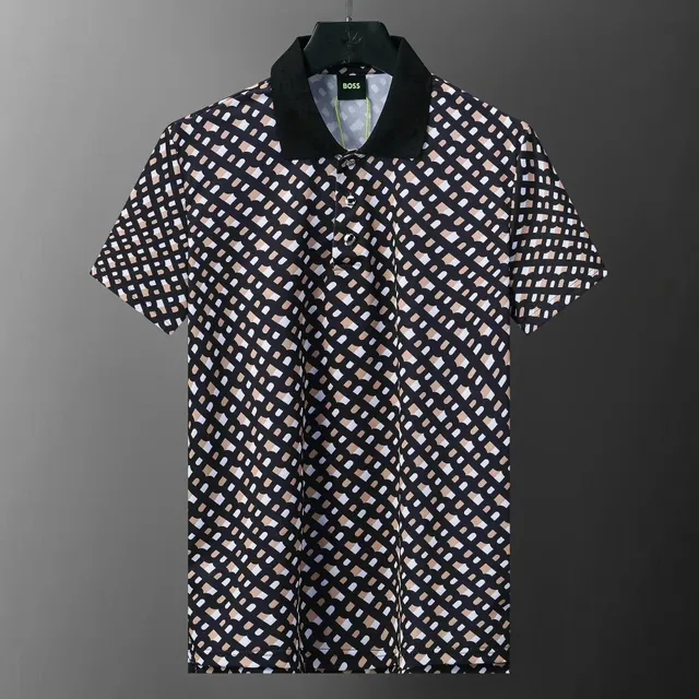 Hugo Boss Polo Shirt Geometric Print