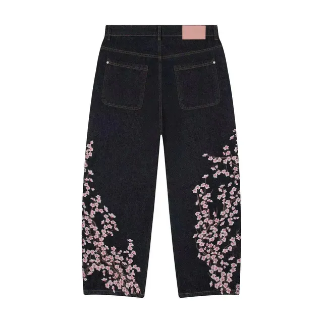 Balenciaga Straight-leg Jeans Cherry Blossom Print