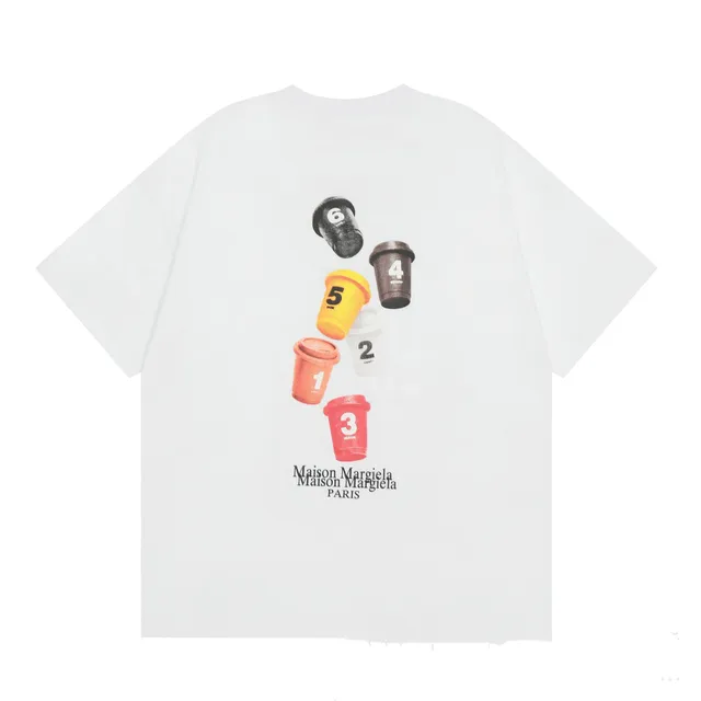 Maison Margiela Graphic T-Shirt Coffee Cup Print