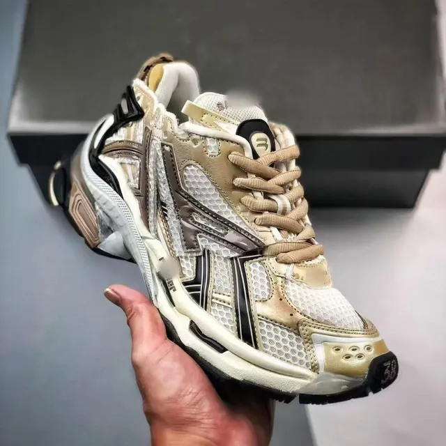 Balenciaga Triple S Metallic Beige