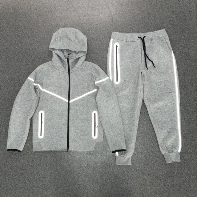 Light gray reflective suit