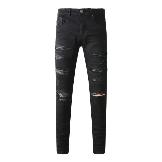 Distressed Slim Fit Jeans Heavy Ripped