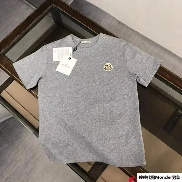 Moncler Logo T-Shirt Heather Grey