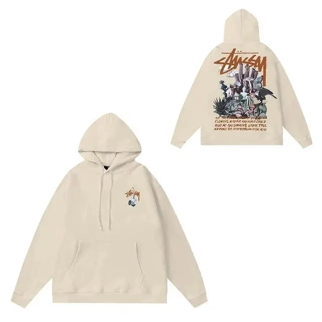 Stüssy Hooded Sweatshirt Graphic Print