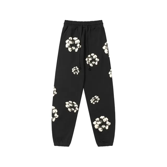 Jogger Pants Cotton Floral Print
