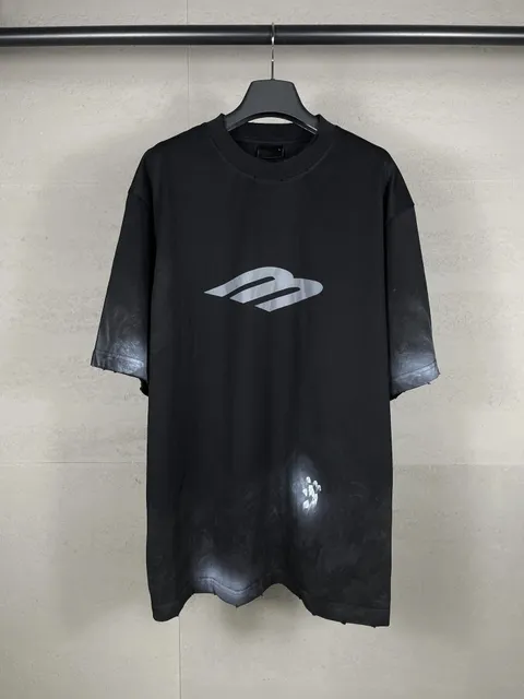 Balenciaga Oversized T-Shirt Metallic Logo