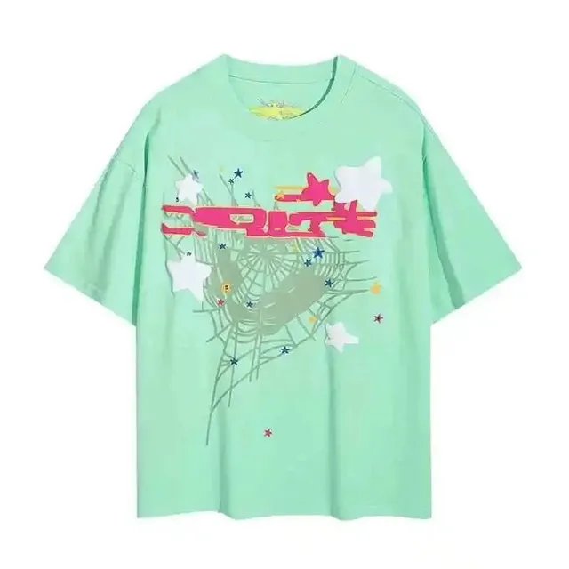 Sp5der Graphic Tee Spiderweb Star Print